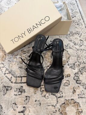 Tony Bianco Black Corso Heels - Size 6